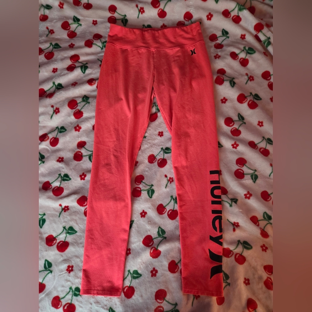 Hurley Women's Coral Pink Leggings